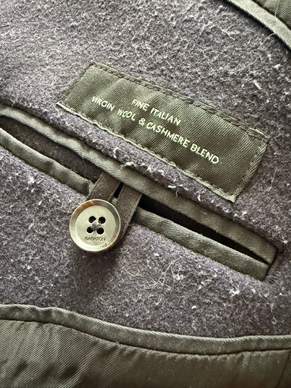Aritzia Babaton Pearce Italian Wool Cashmere Hooded Duffle Peacoat XS Navy - Picture 9 of 13